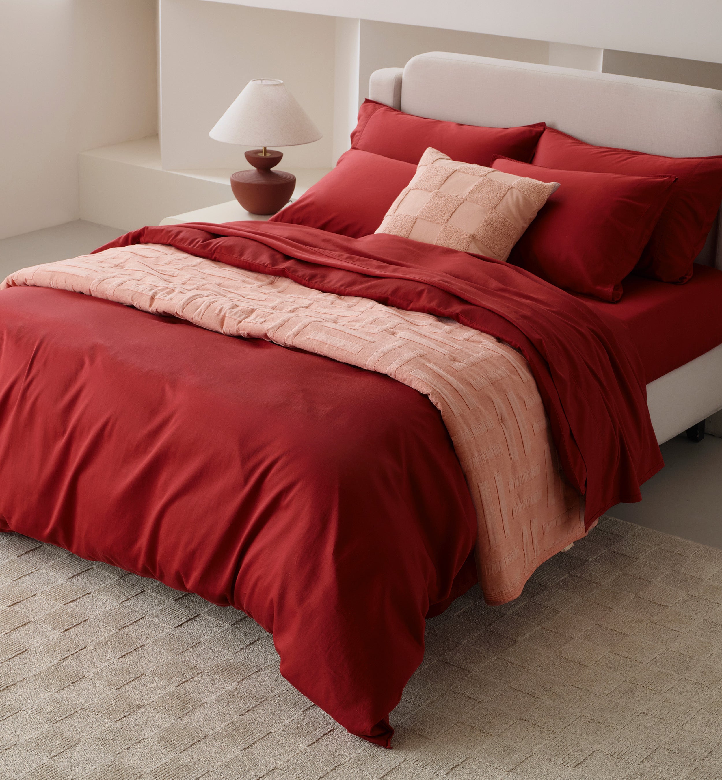 Perfect Blend 6535 Cotton TENCEL™ Sateen Duvet Cover Set - Double Stitch By Bedsure