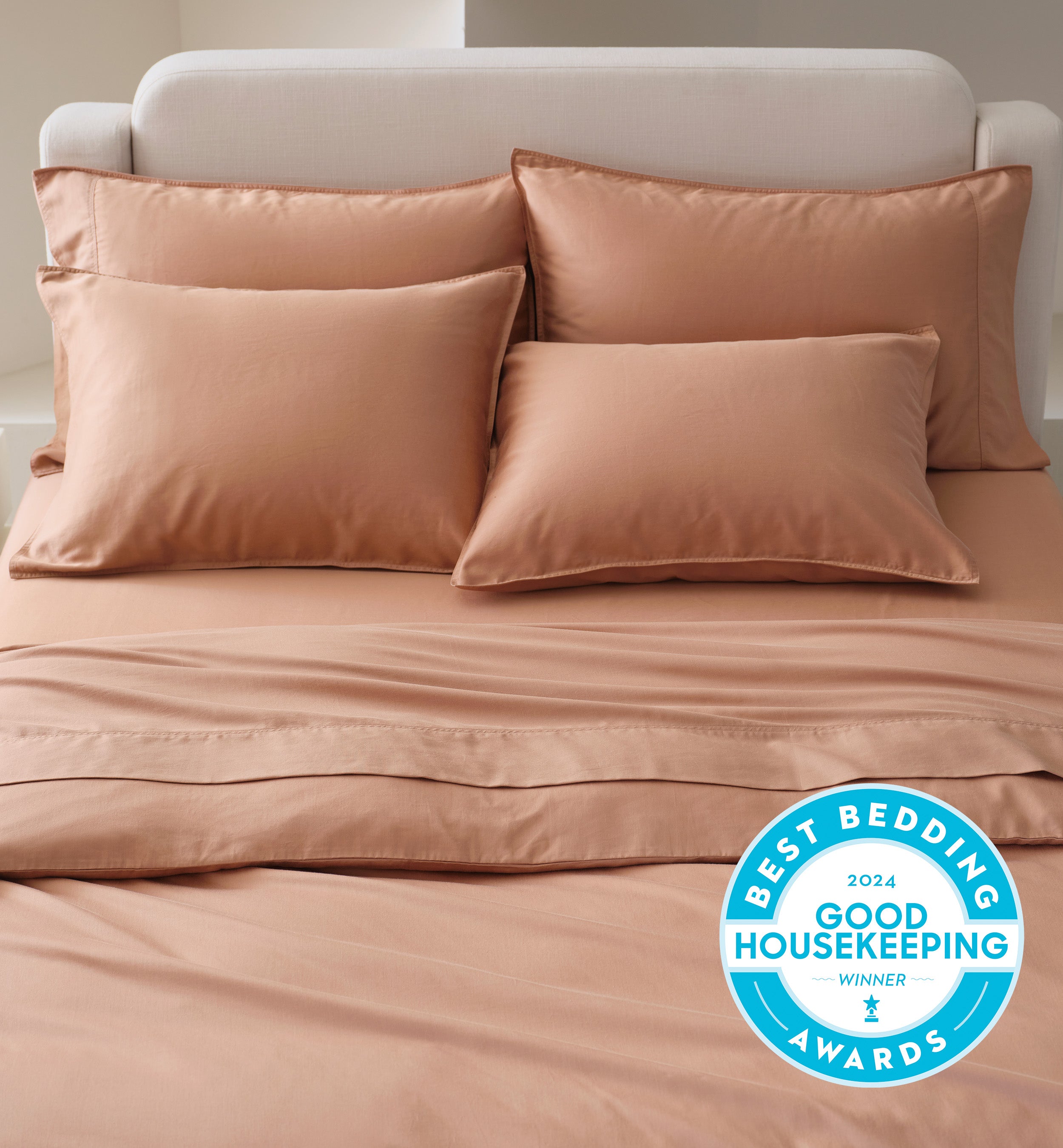 Perfect Blend 6535 Cotton TENCEL™ Sateen Duvet Cover Set - Double Stitch By Bedsure