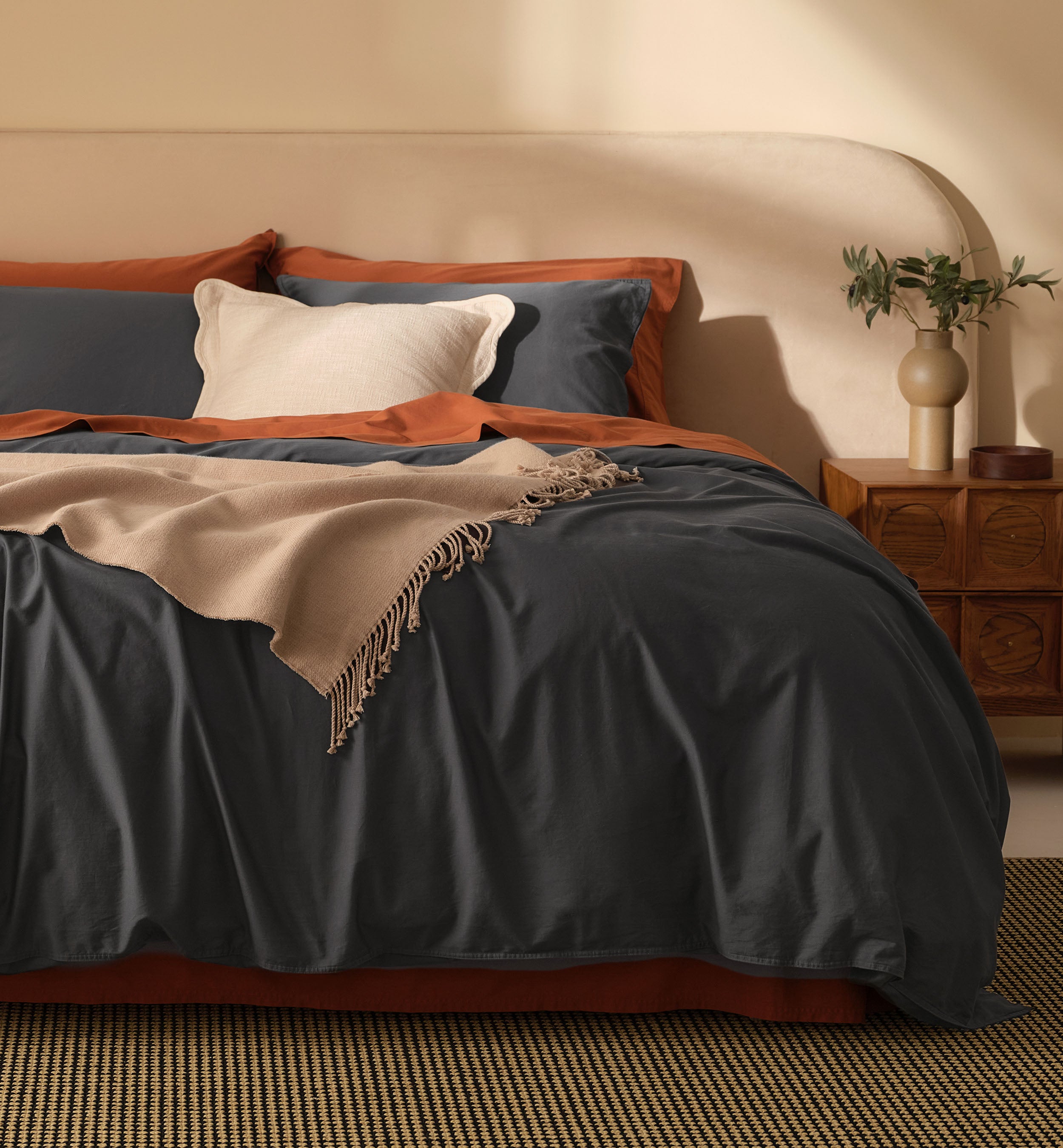 Mongolian Cashmere Cotton Duvet Cover Set