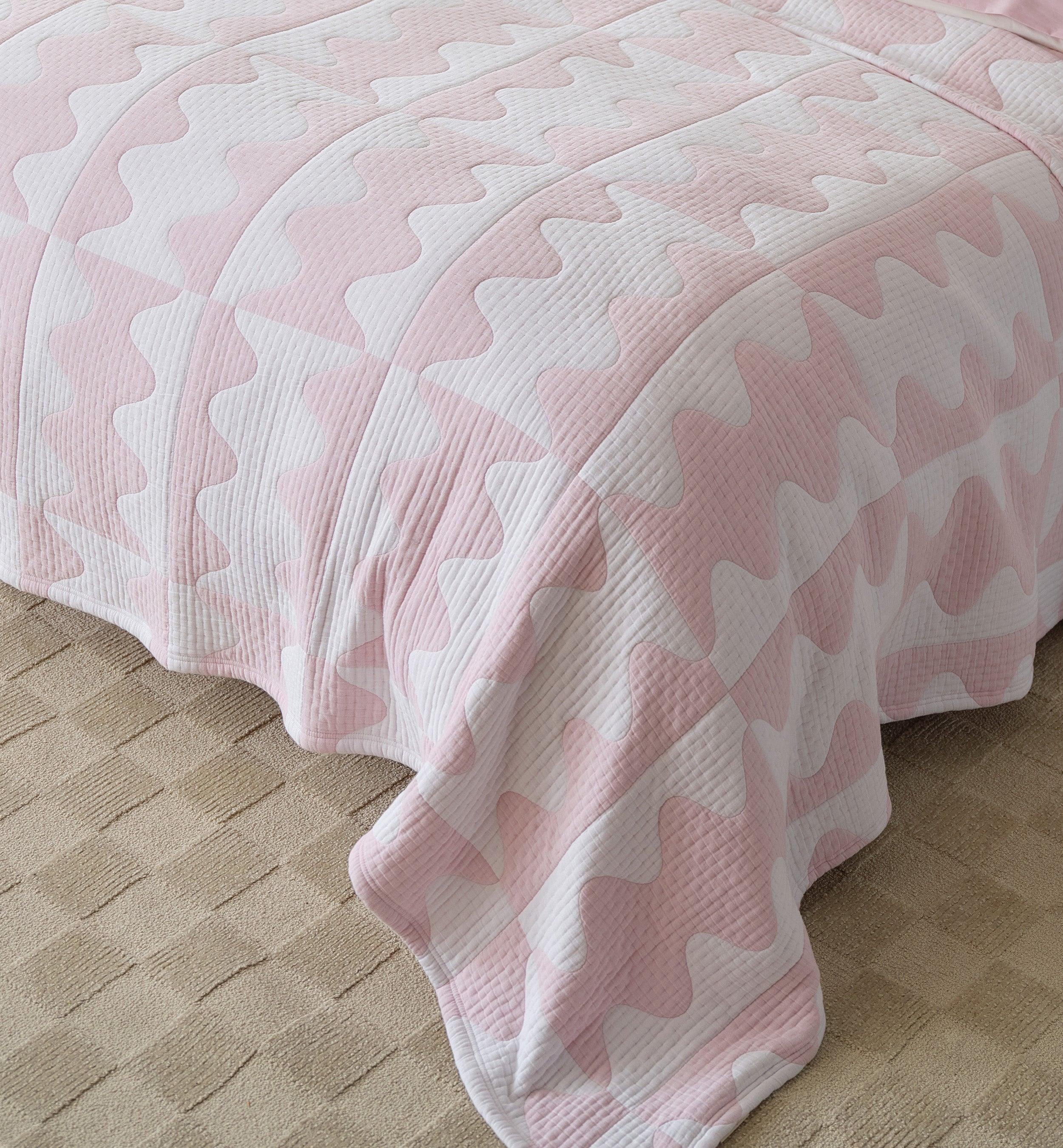 Matelasse Wave Coverlet Set - Double Stitch By Bedsure