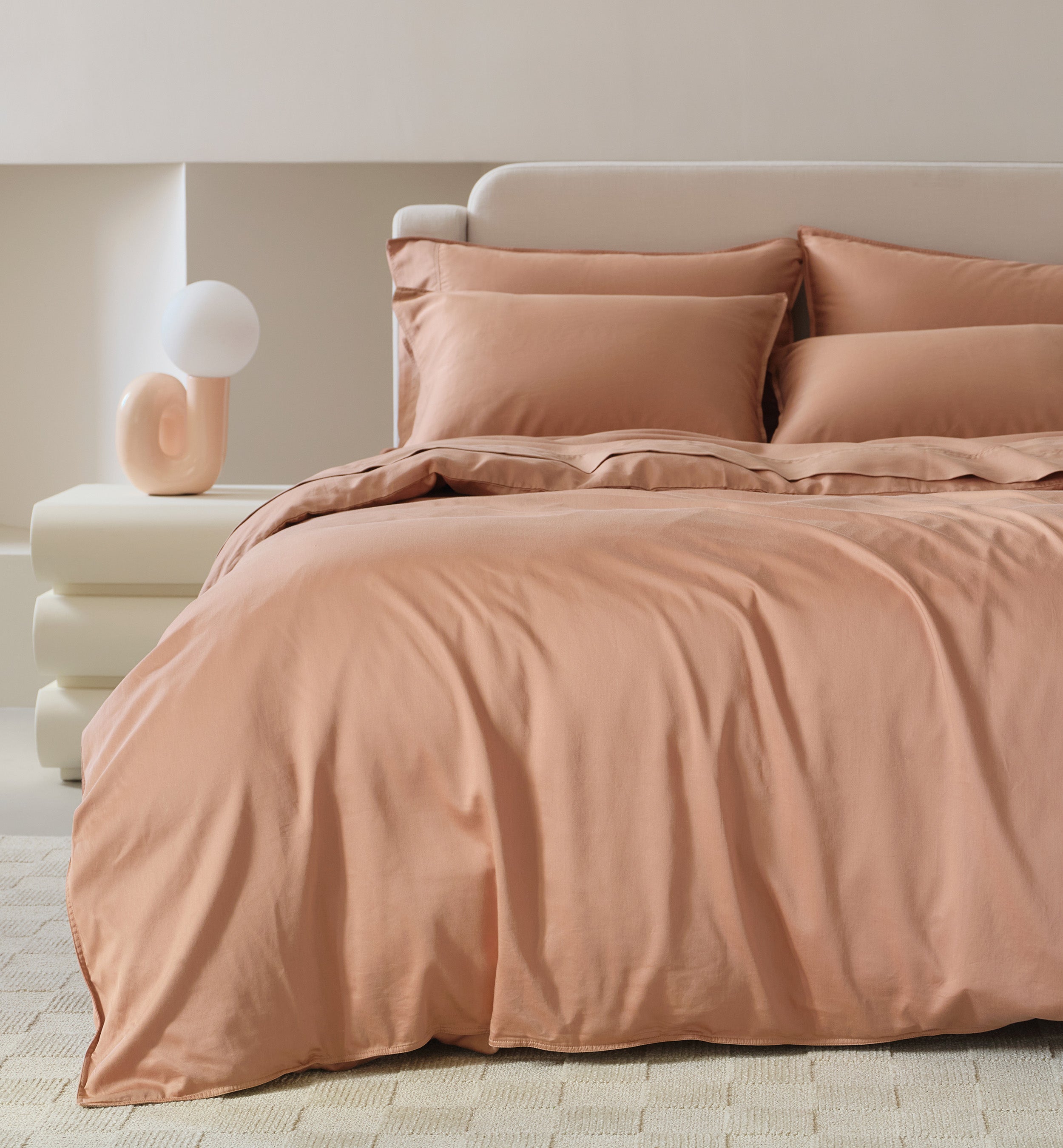 Perfect Blend 6535 Cotton TENCEL™ Sateen Duvet Cover Set - Double Stitch By Bedsure