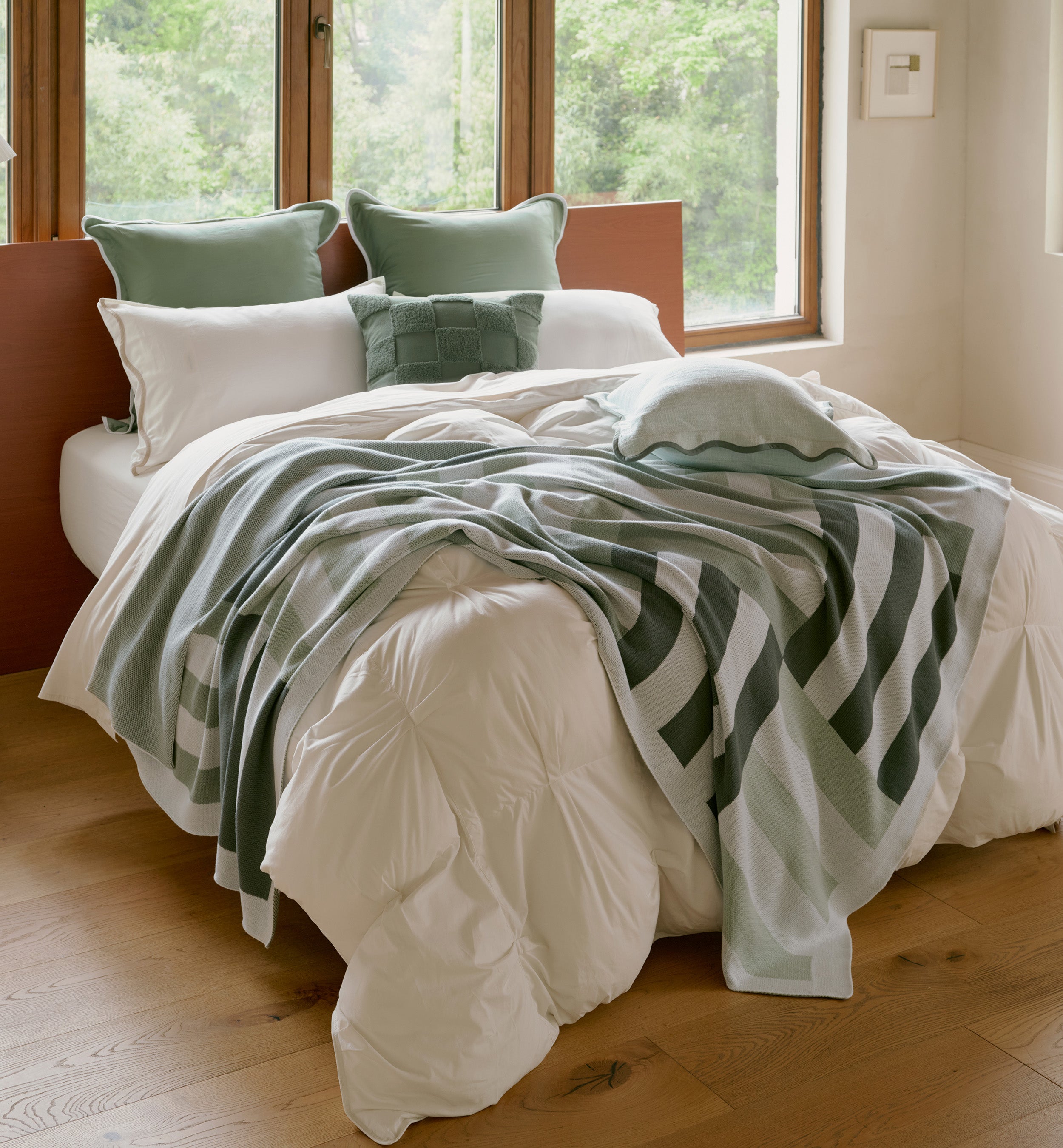 Pinch Pleated Cotton Comforter - Double Stitch By Bedsure