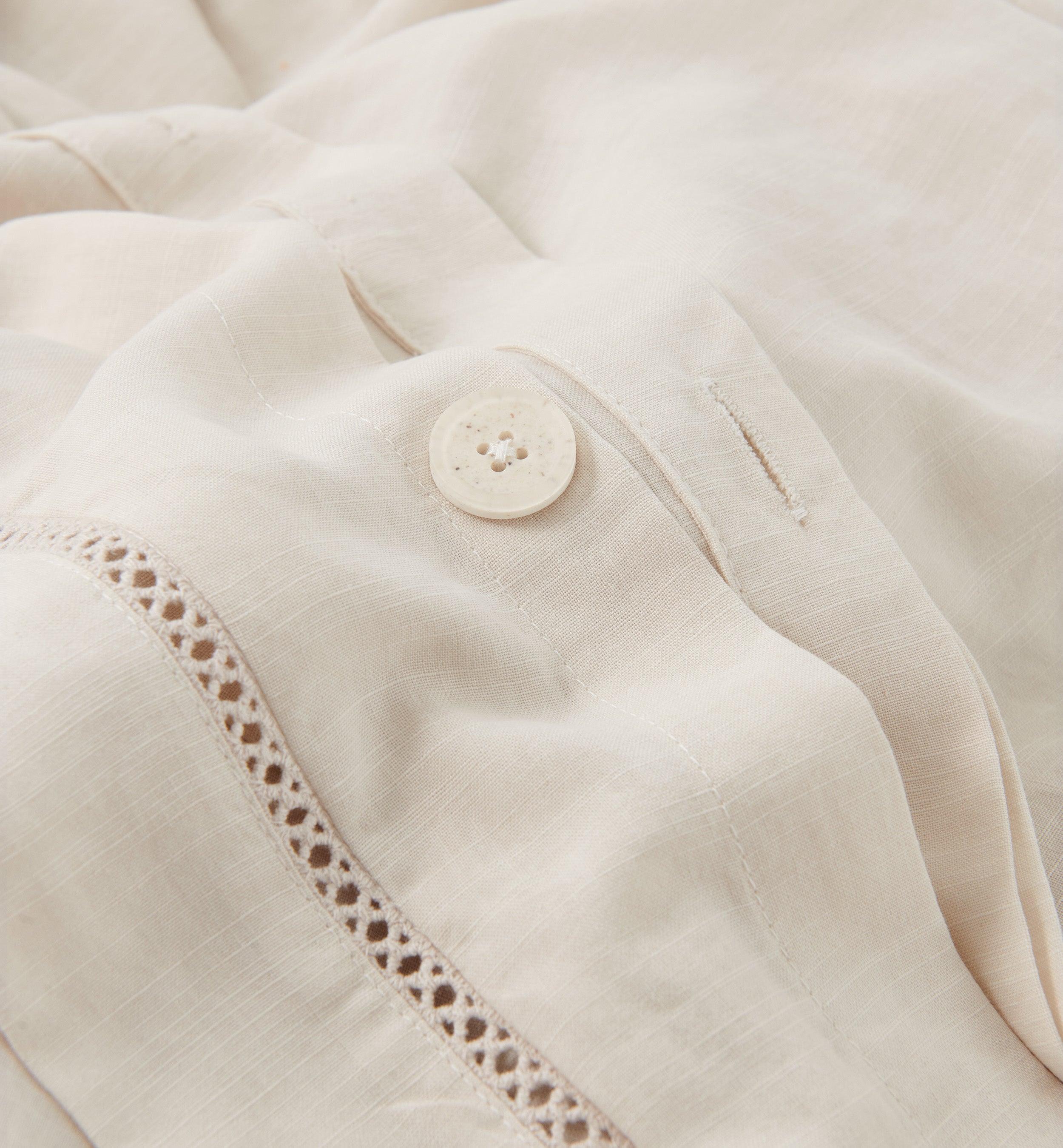 Linen Lyocell Duvet Cover Set - Double Stitch By Bedsure