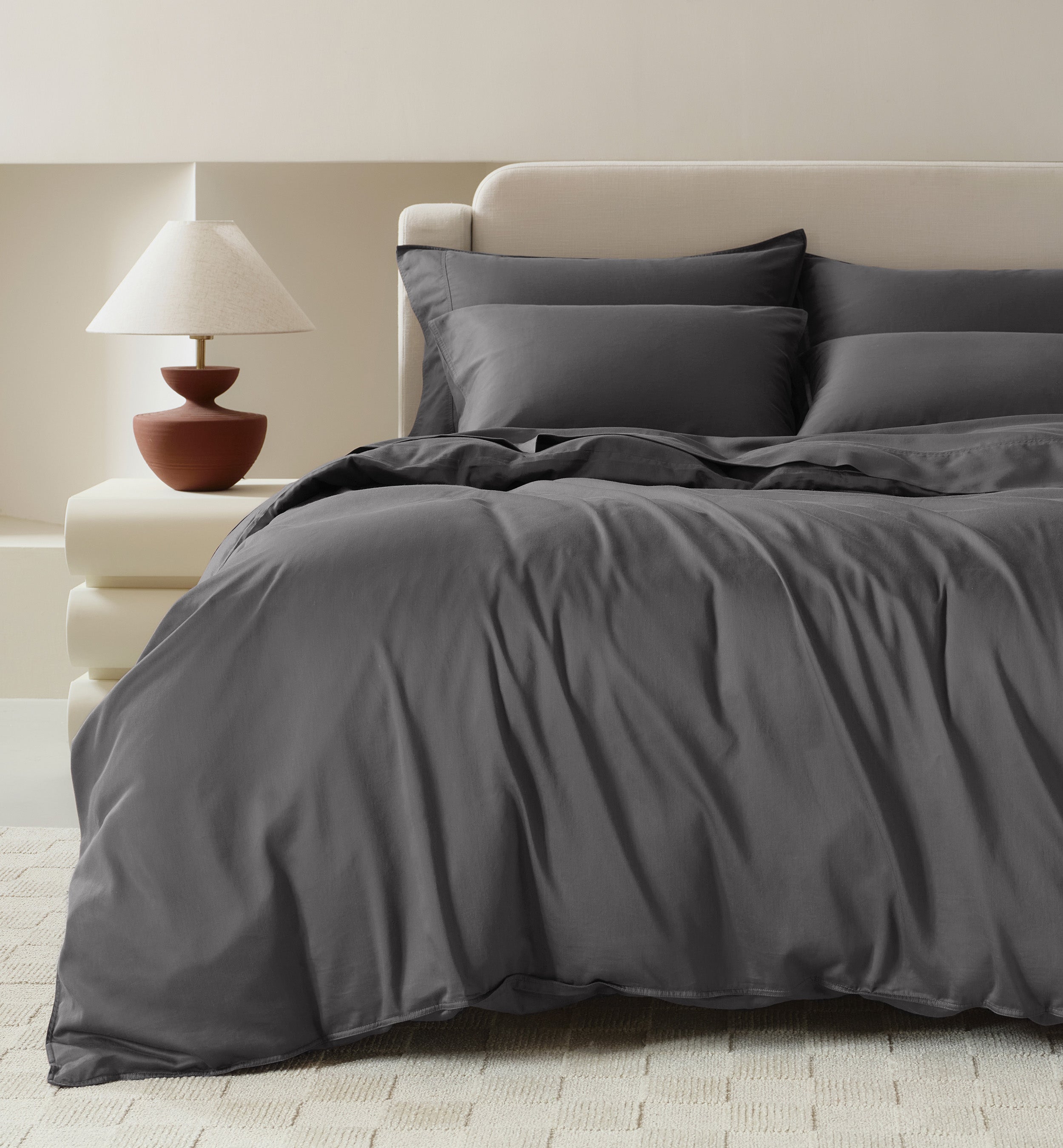 Perfect Blend 6535 Cotton TENCEL™ Sateen Duvet Cover Set - Double Stitch By Bedsure