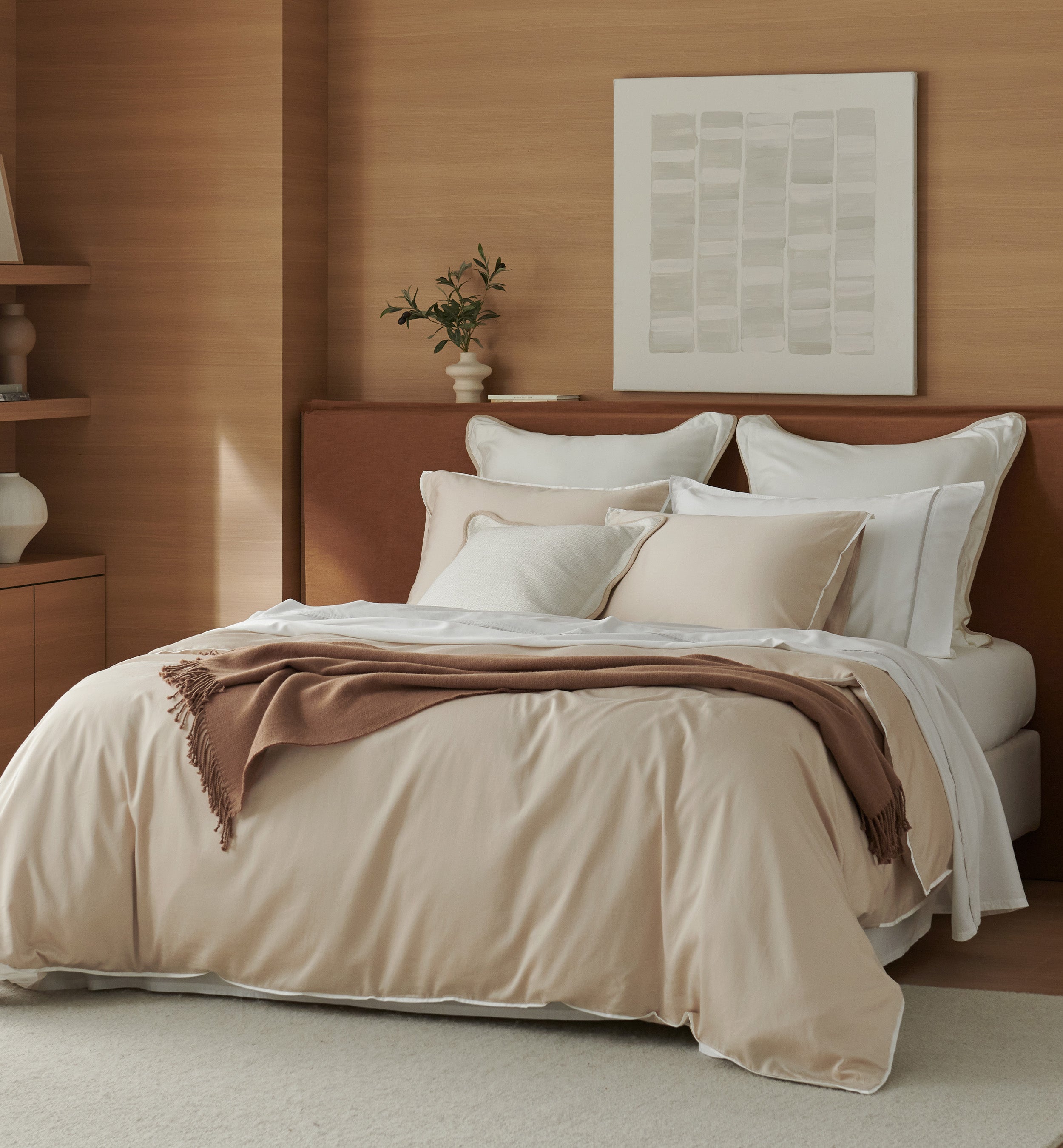 Frame Cotton TENCEL™ Sateen Duvet Cover Set