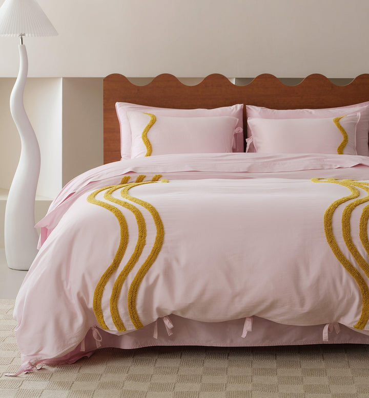 Cotton Tufted Duvet Cover Set - Double Stitch By Bedsure