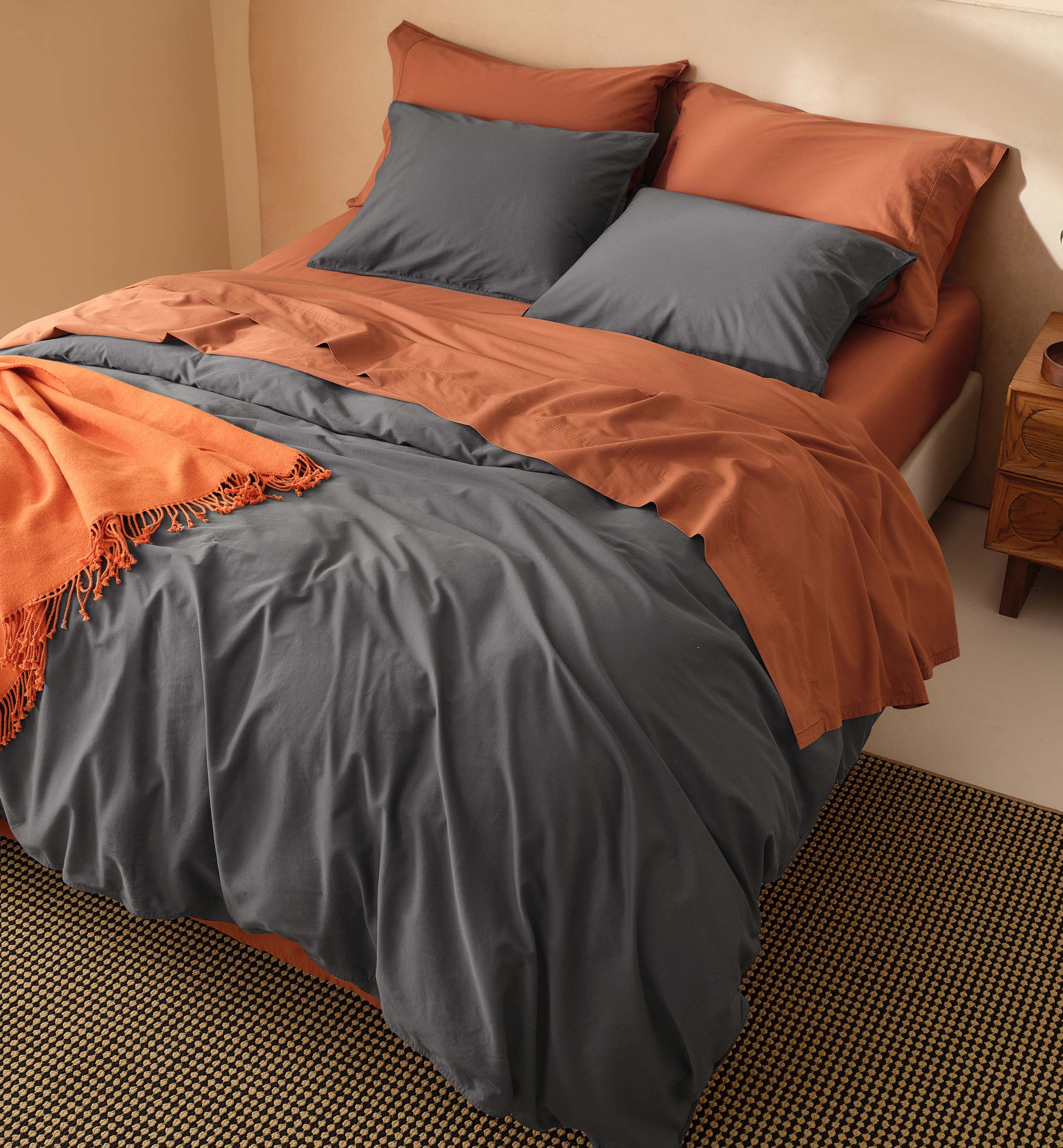 Mongolian Cashmere Cotton Duvet Cover Set