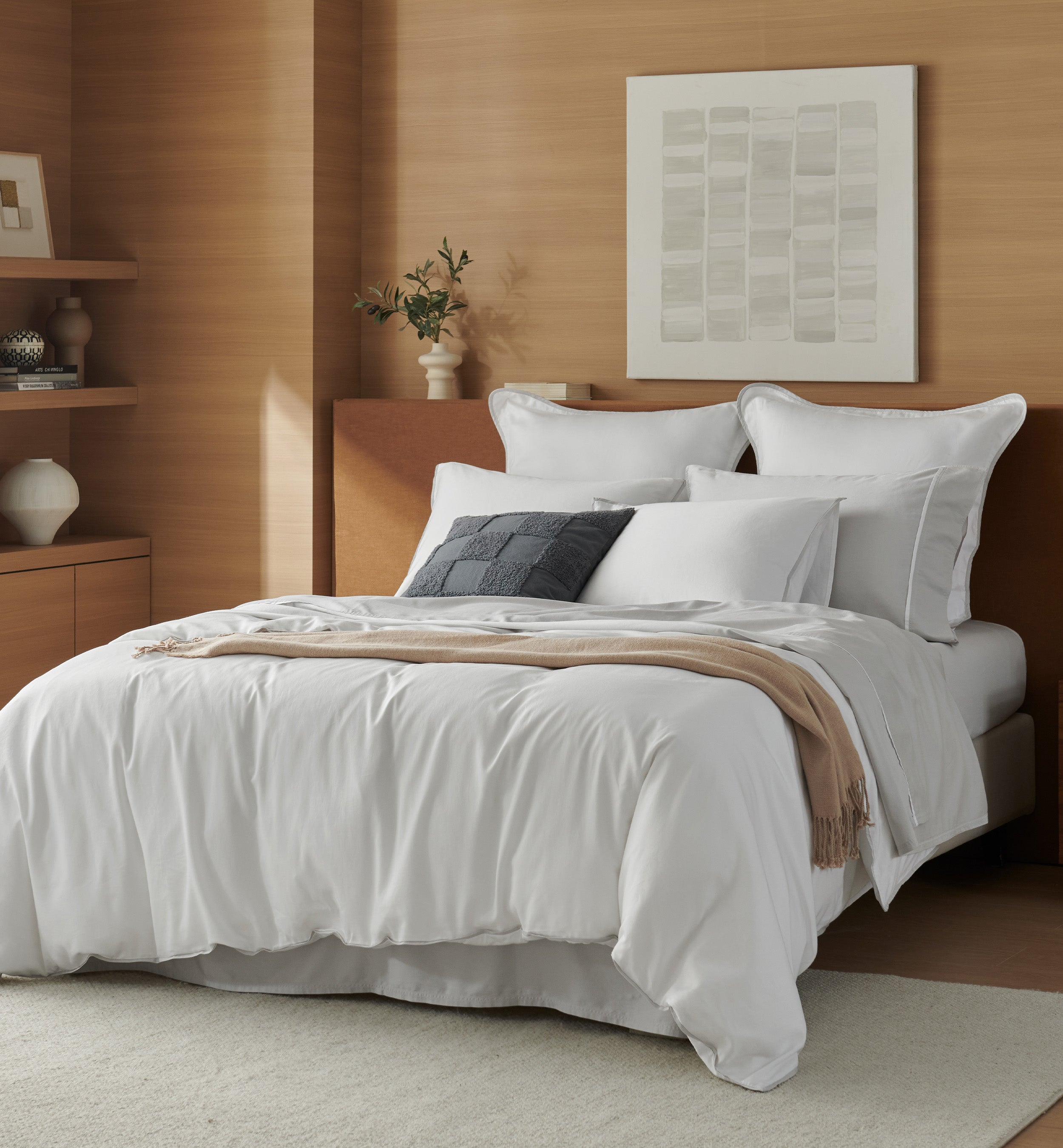 Frame Cotton TENCEL™ Sateen Duvet Cover Set