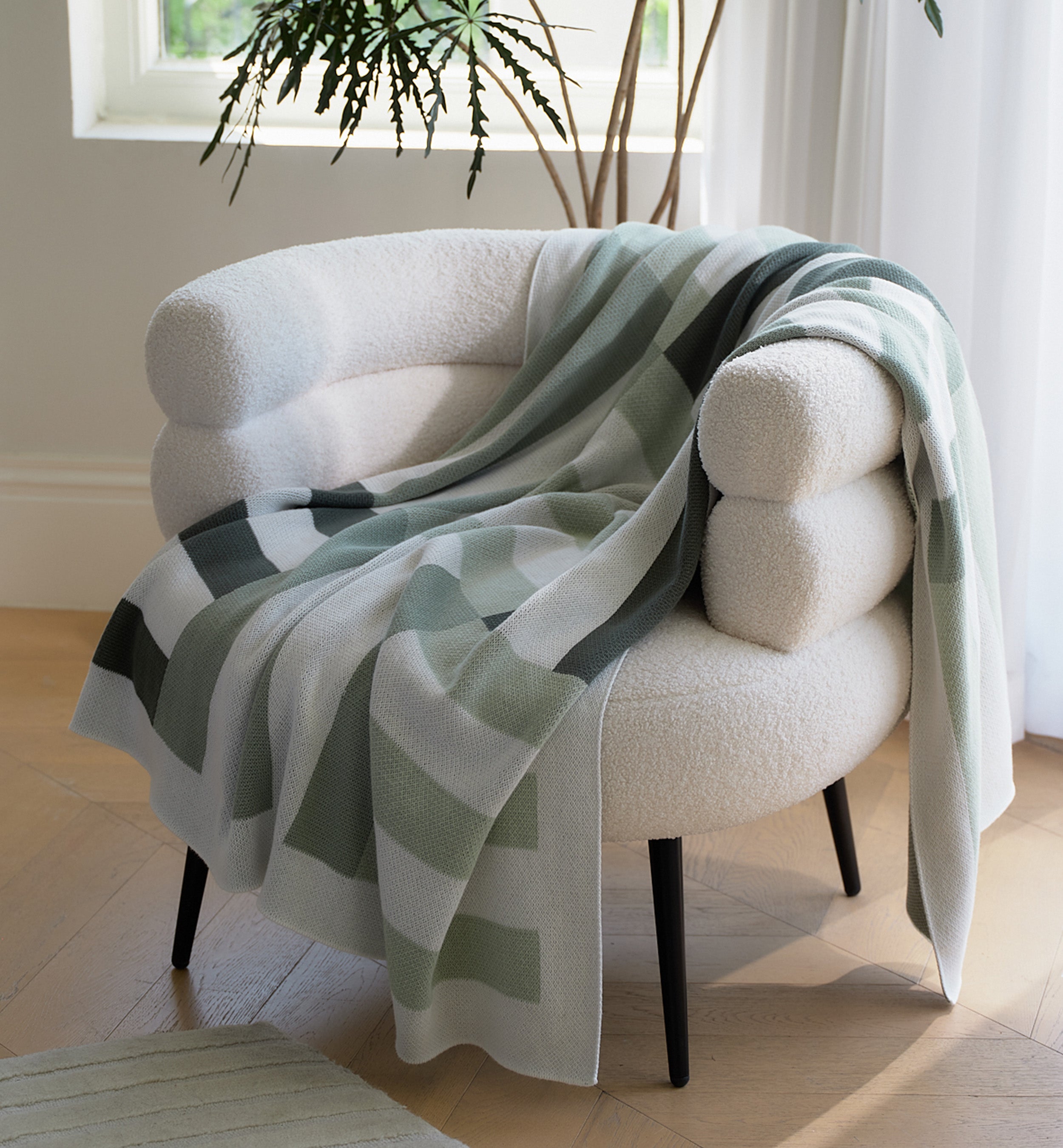 Intarsia Knit Throw Blanket - Double Stitch By Bedsure