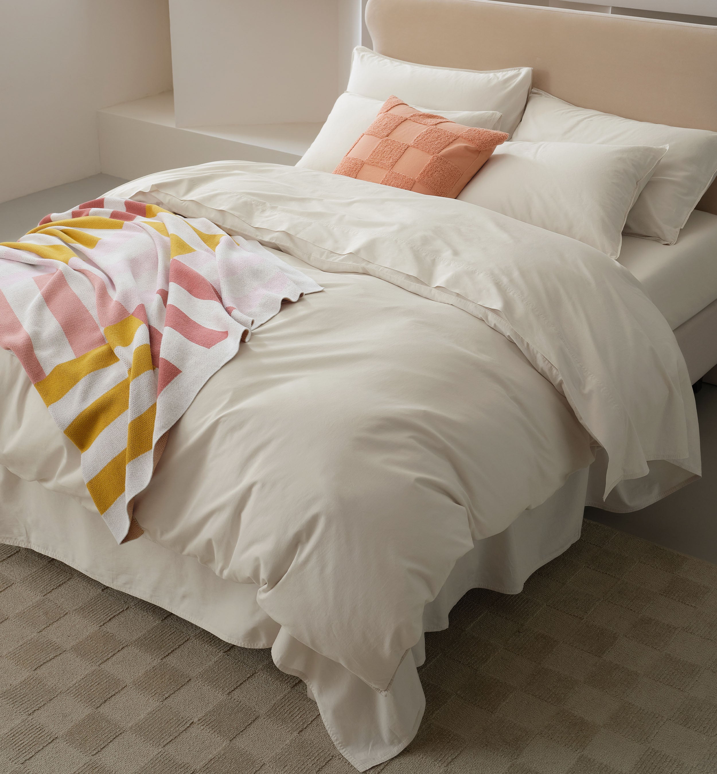 Organic Cotton Duvet Cover Set - Double Stitch By Bedsure