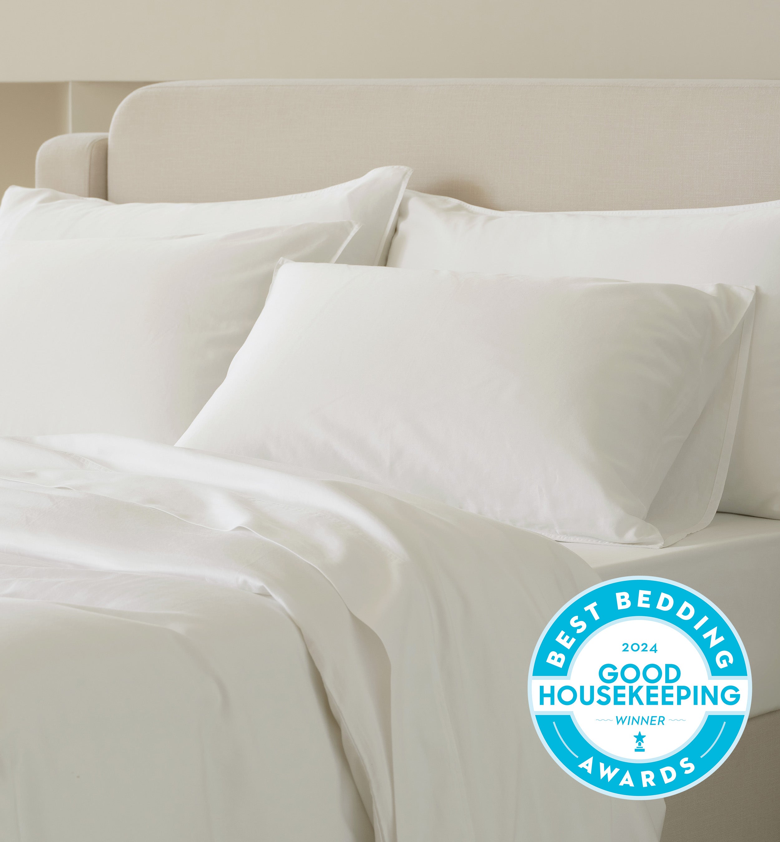 Perfect Blend 6535 Cotton TENCEL™ Sateen Duvet Cover Set - Double Stitch By Bedsure