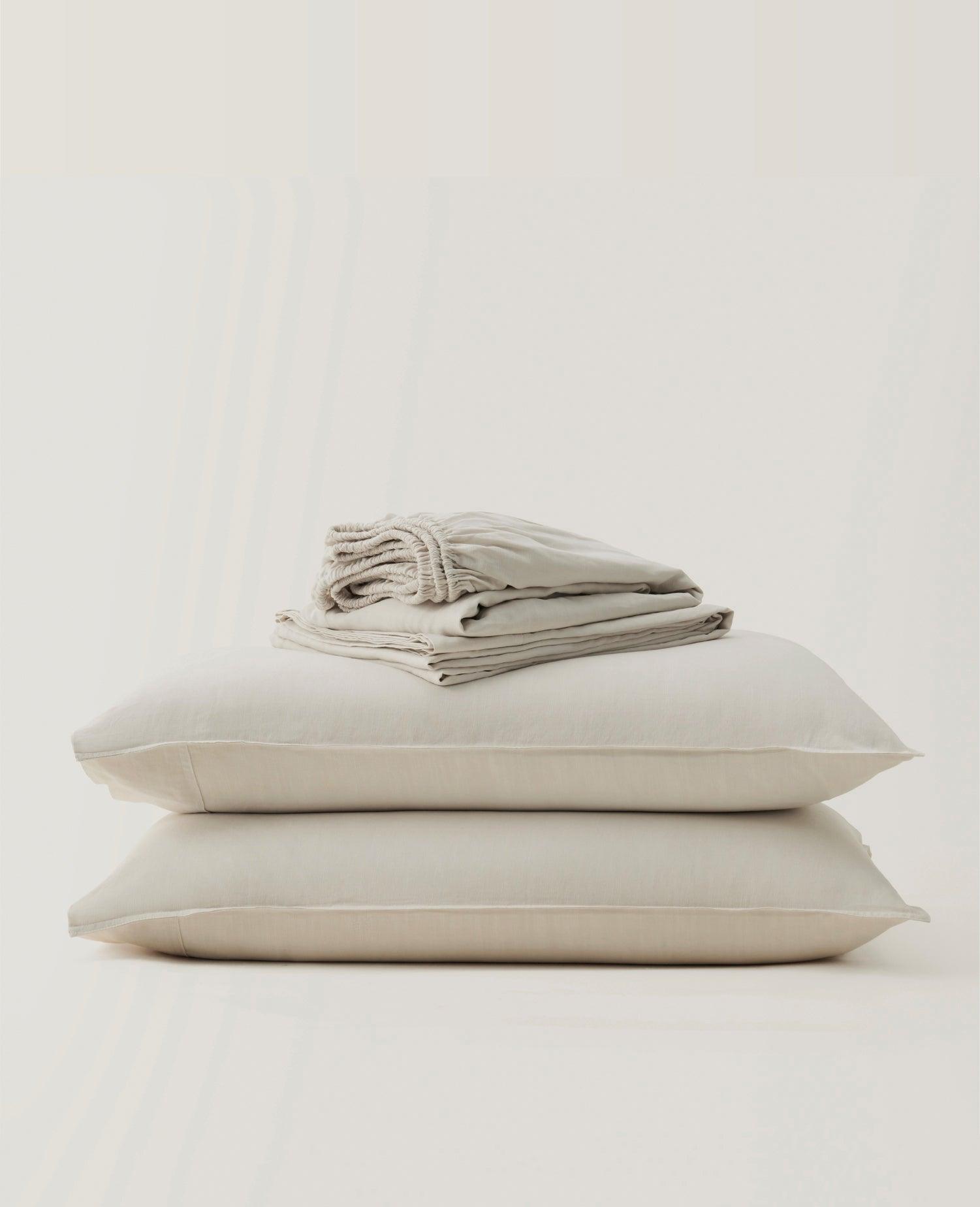 Double Stitch by Bedsure Linen Lyocell Sheets - Deep Pocket Queen Sheet  Set, Sustainable Moisture-Wi…See more Double Stitch by Bedsure Linen  Lyocell