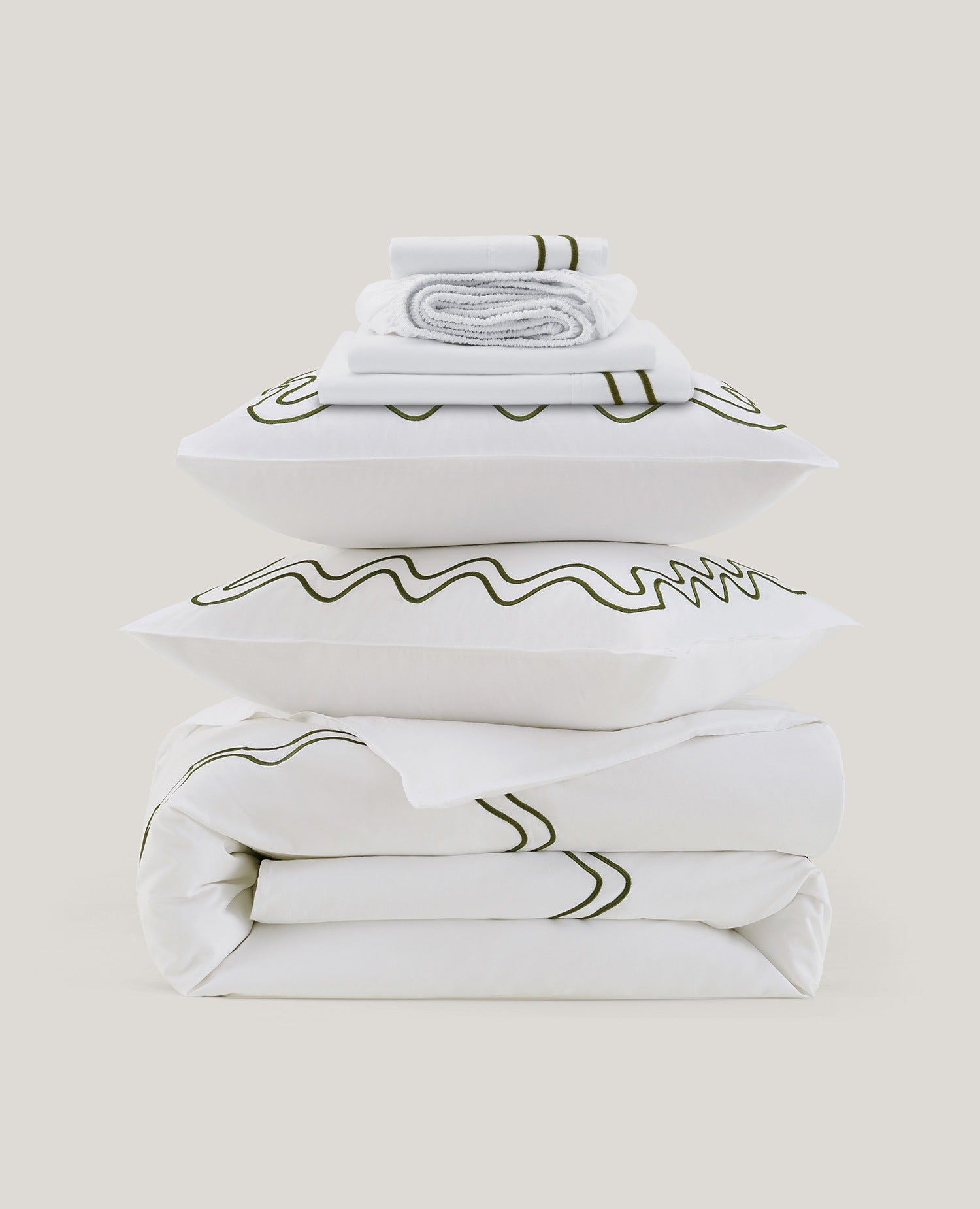 Pure Supima Cotton Sateen Embroidered Collection Bundle