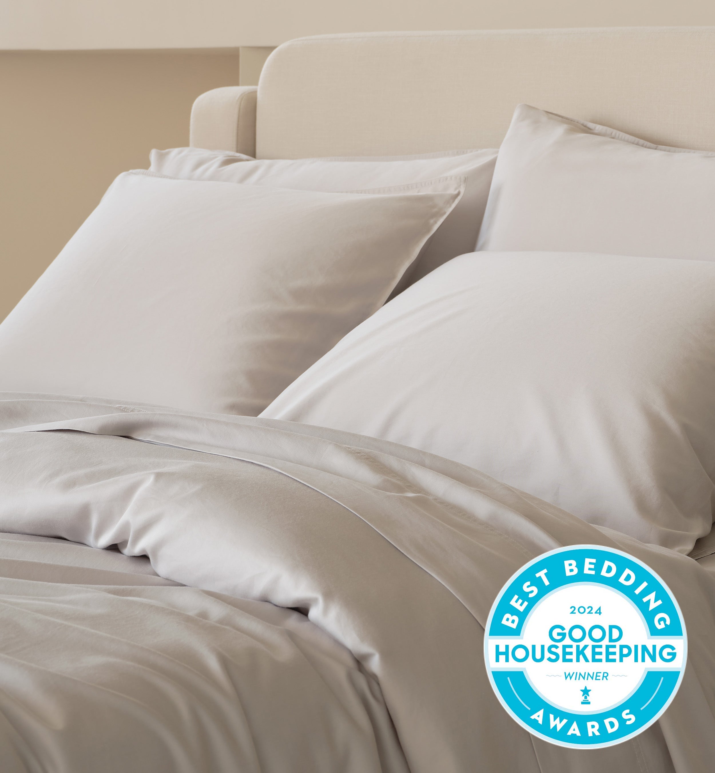 Perfect Blend 6535 Cotton TENCEL™ Sateen Duvet Cover Set - Double Stitch By Bedsure