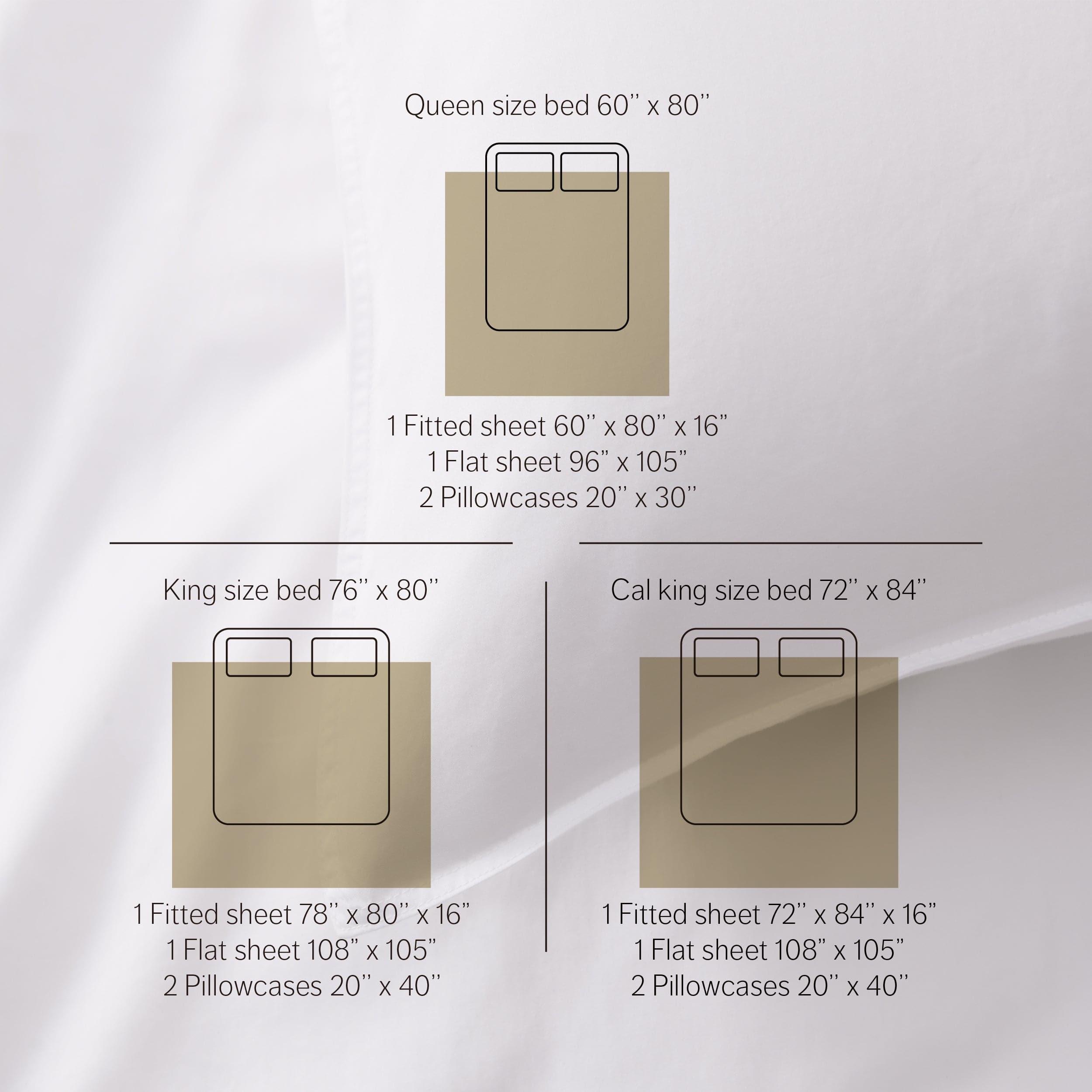 Create a cozy sanctuary with our King sheet sets, tailored to fit your mattress perfectly.